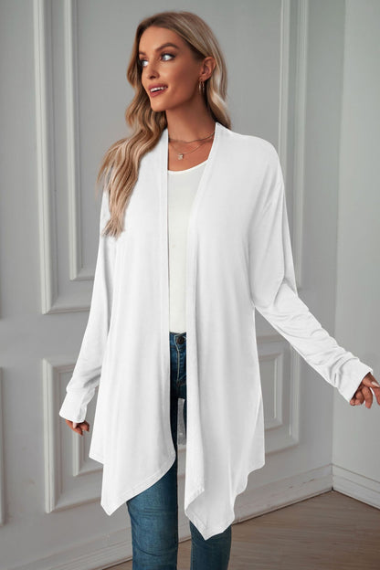 Open Front Long Sleeve Cardigan-Angel Casuals