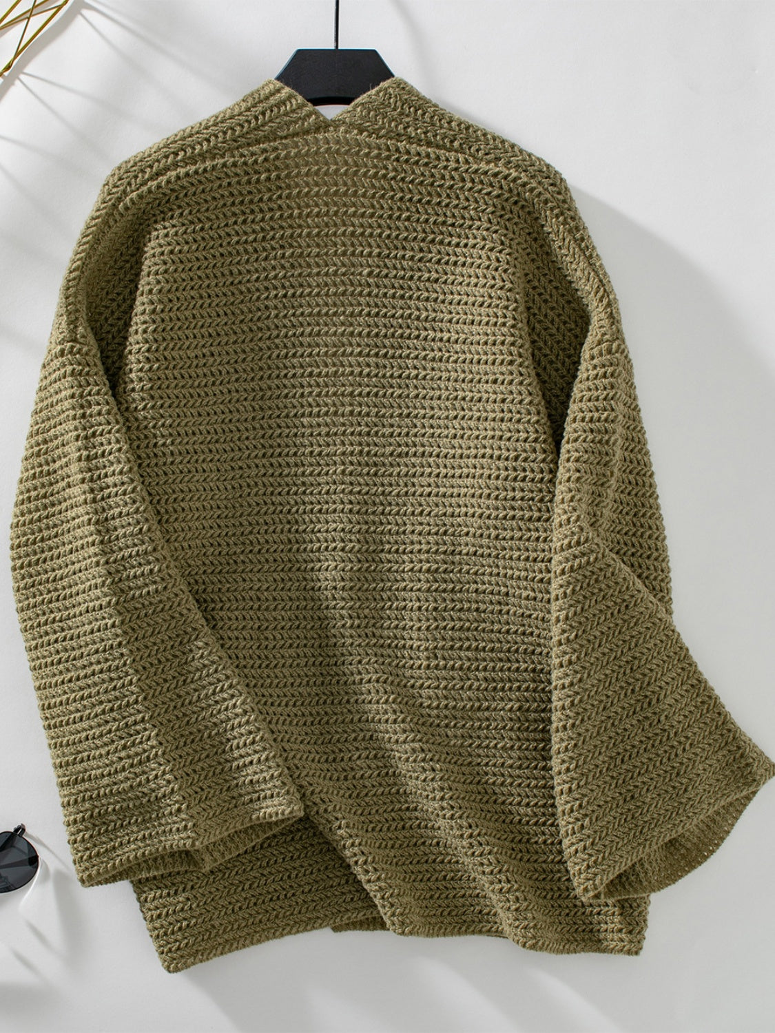 Open Front Long Sleeve Cardigan-Angel Casuals