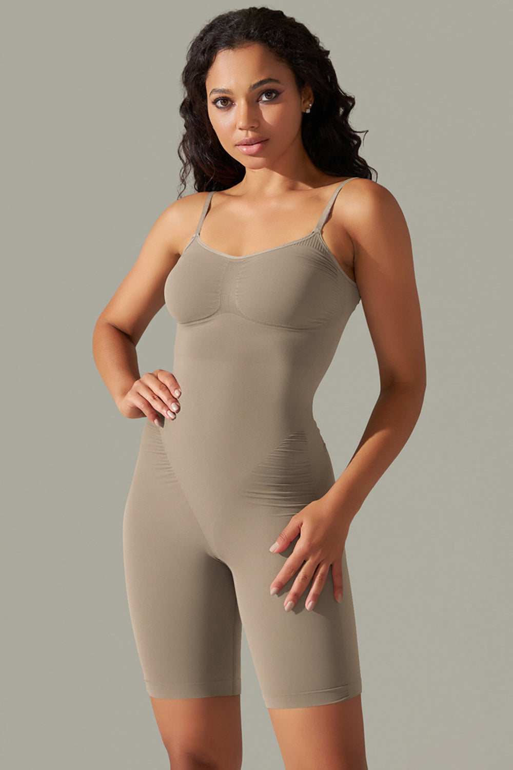 Spaghetti Strap Active Romper-Angel Casuals