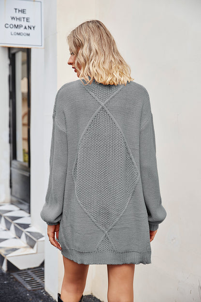 Open Front Cardigan with Pockets-Angel Casuals