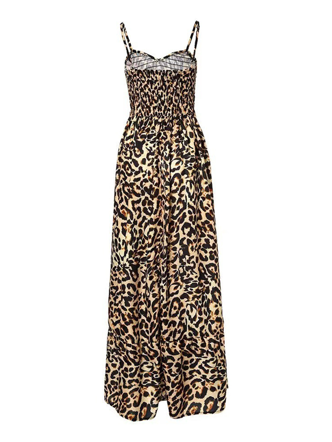 Leopard Sweetheart Neck Cami Dress-Angel Casuals