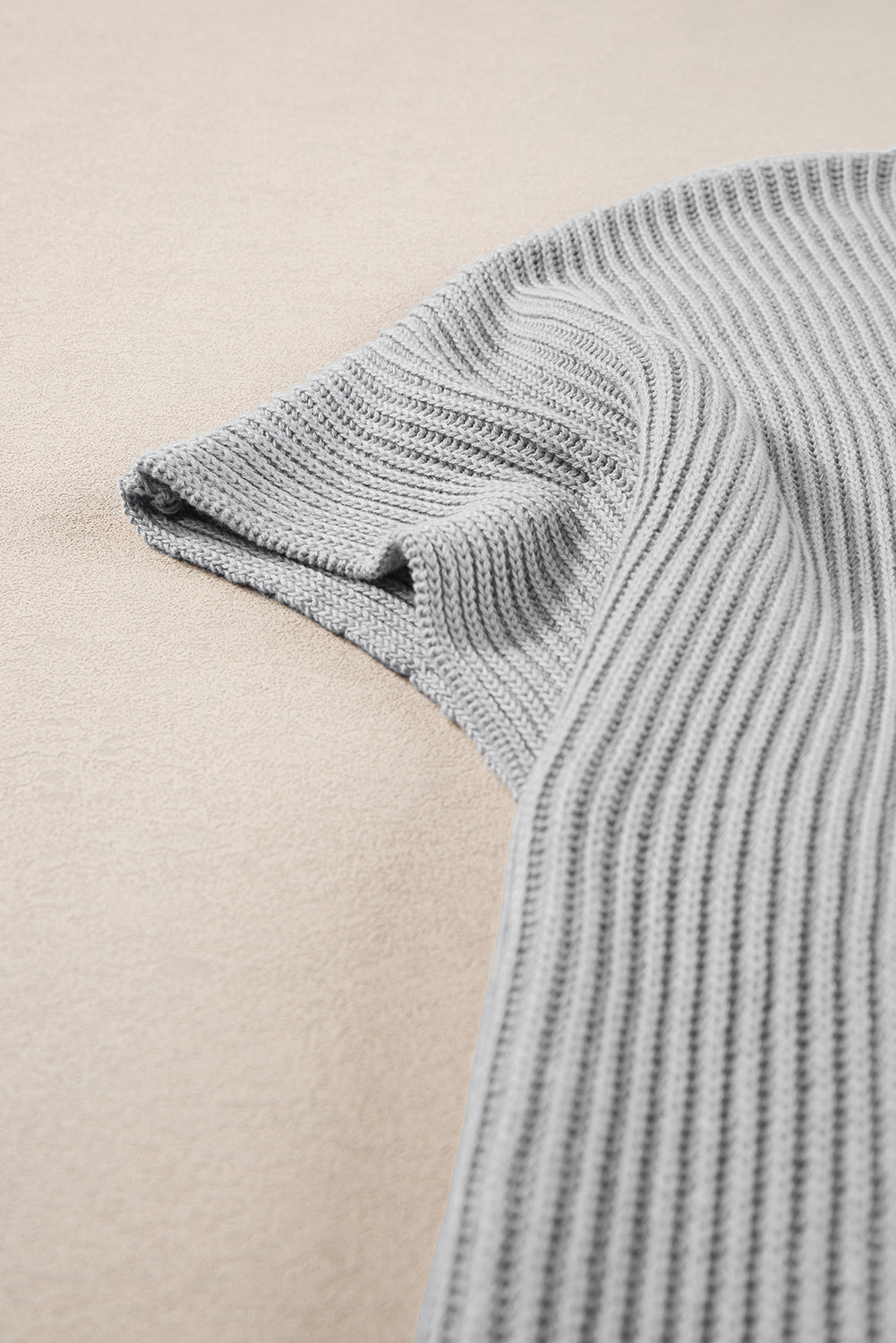 Slit Round Neck Short Sleeve Knit Top-Angel Casuals