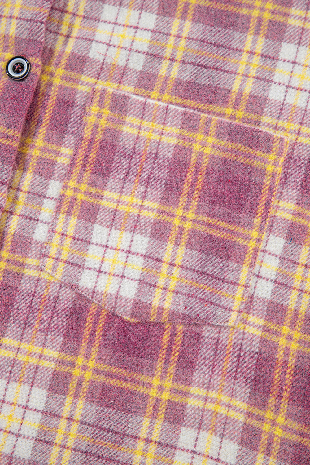 Plaid Collared Neck Button Up Shacket-Angel Casuals