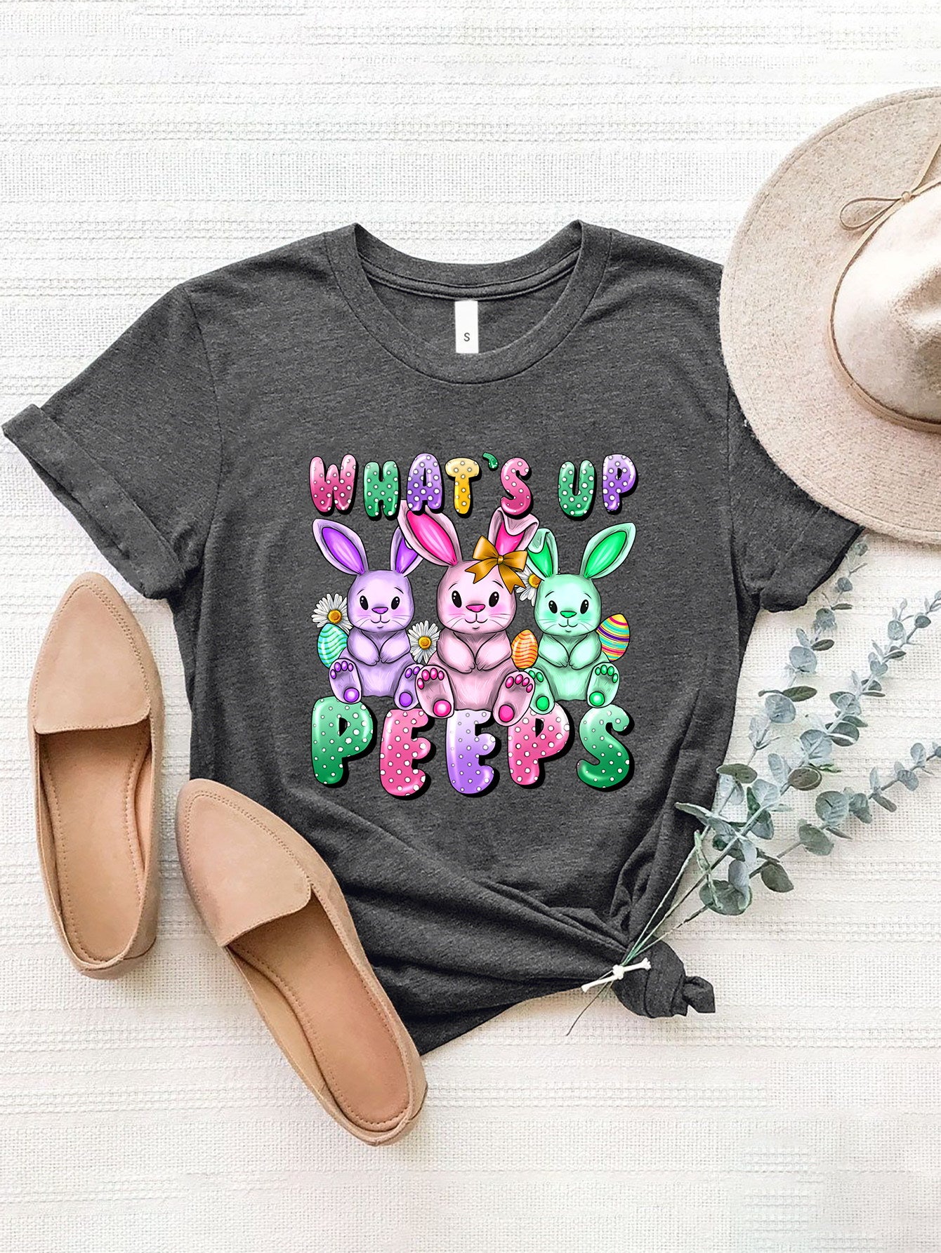 Graphic Round Neck Short Sleeve T-Shirt-Angel Casuals