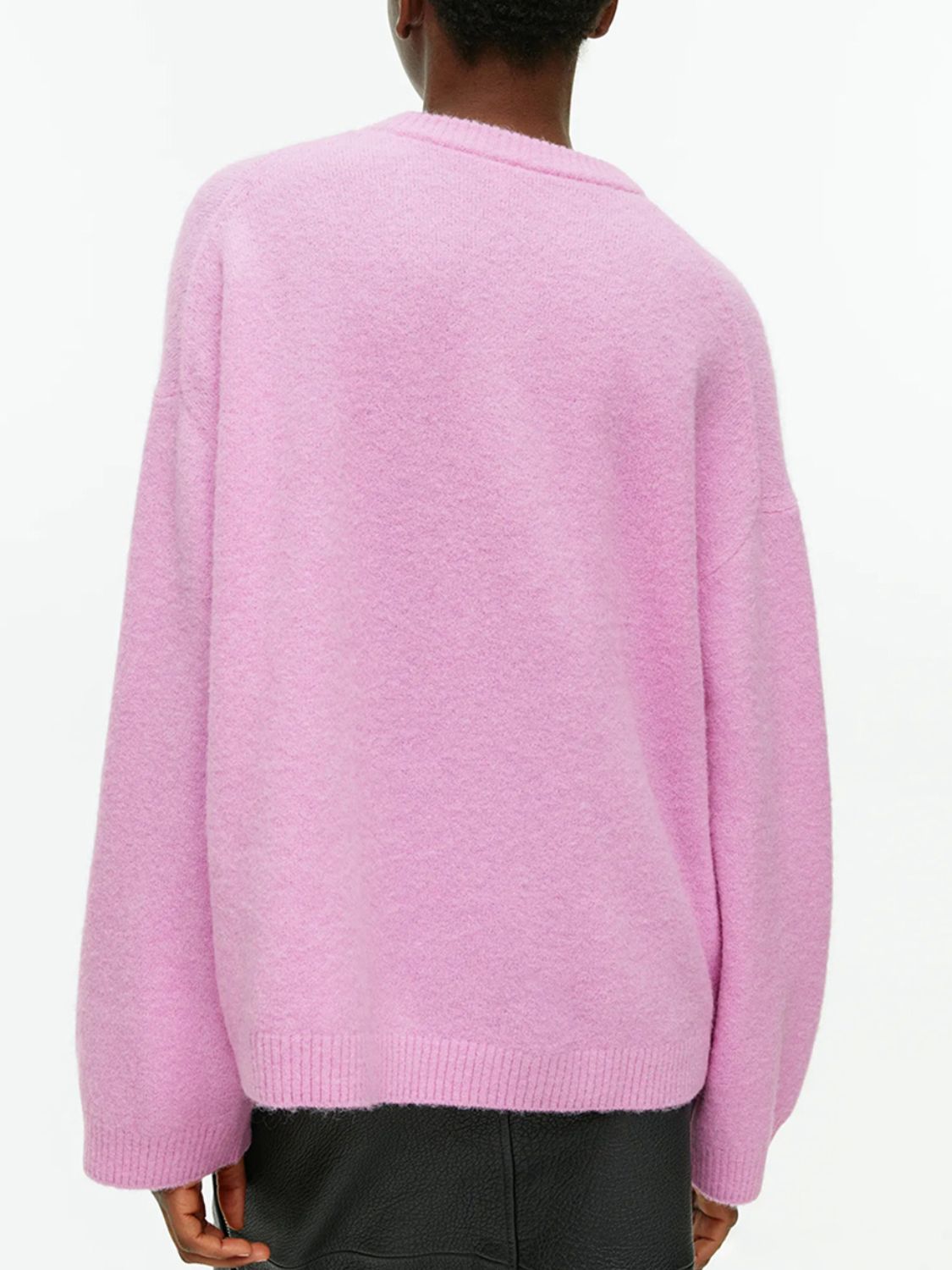 Round Neck Drop Shoulder Sweater-Angel Casuals