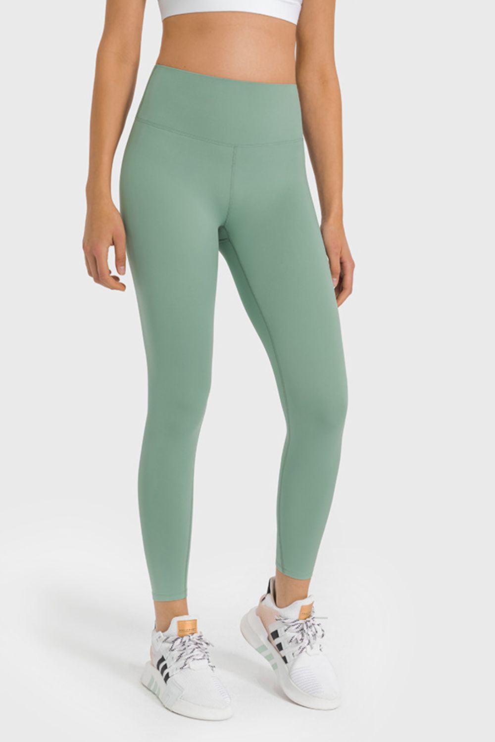 High Waist Ankle-Length Yoga Leggings-Angel Casuals