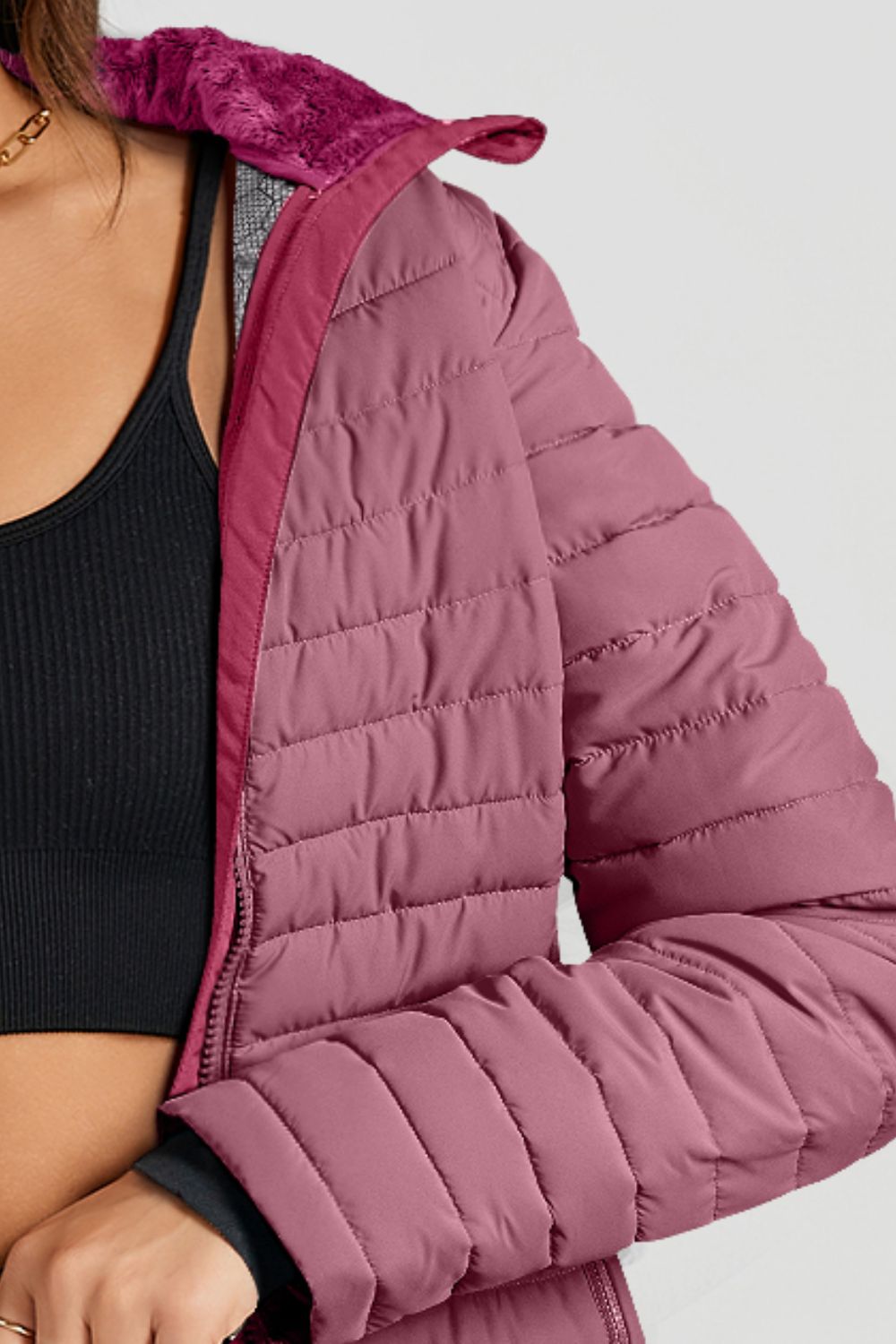 Turtleneck Zip Up Long Sleeve Jacket-Angel Casuals