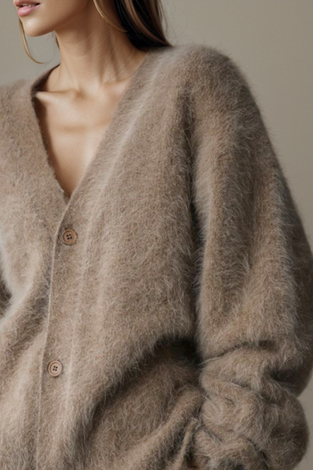 Button Up Dropped Shoulder Cardigan-Angel Casuals