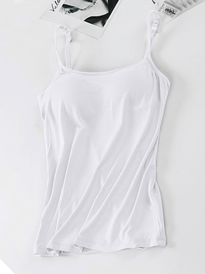 Scoop Neck Adjustable Strap Cami-Angel Casuals