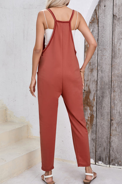 Scoop Neck Spaghetti Strap Jumpsuit-Angel Casuals