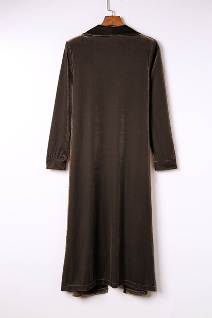 Open Front Long Sleeve Cover Up-Angel Casuals