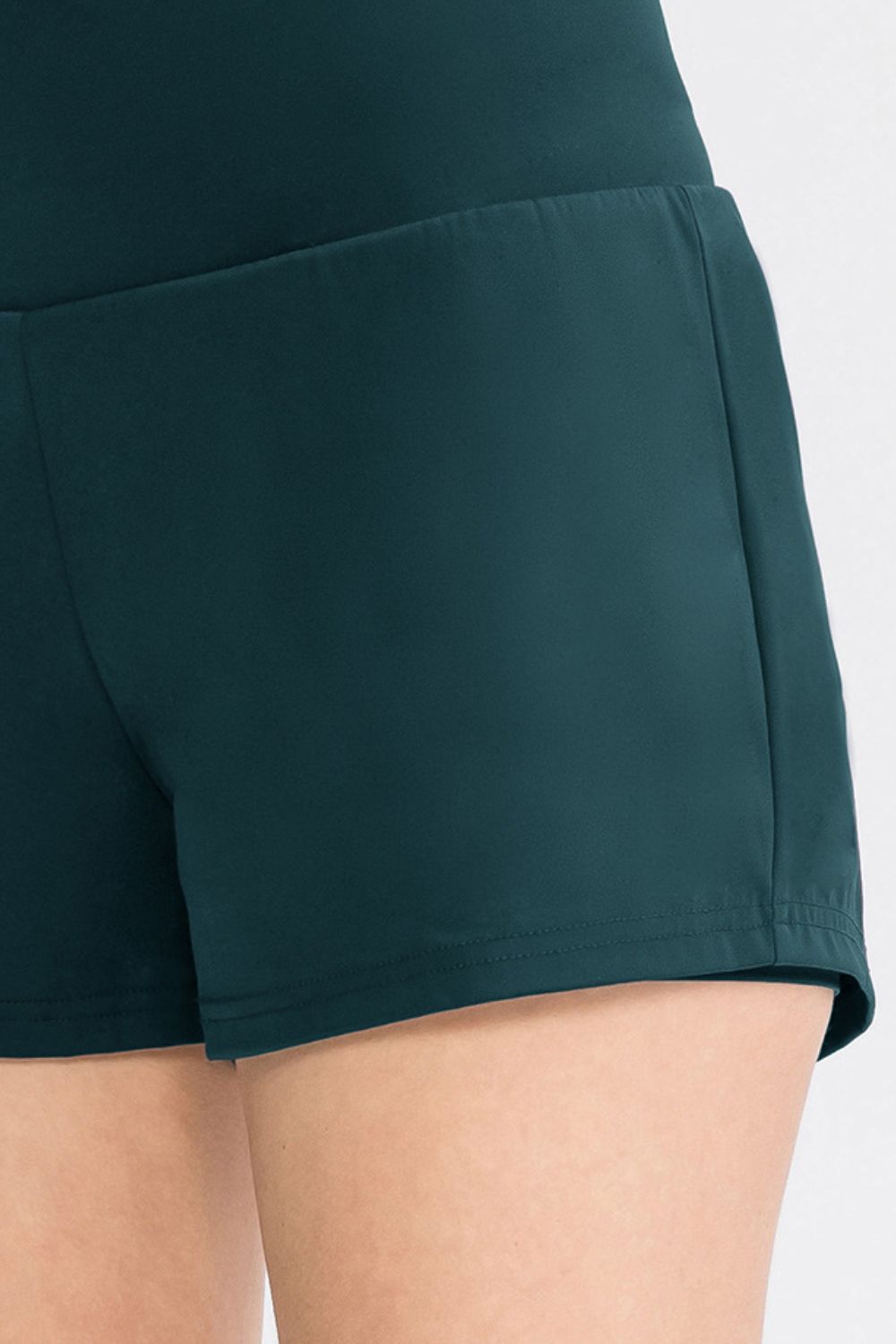 Wide Waistband Sports Shorts with Pockets-Angel Casuals