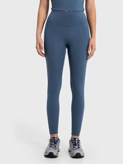 Wide Waistband Sports Leggings-Angel Casuals