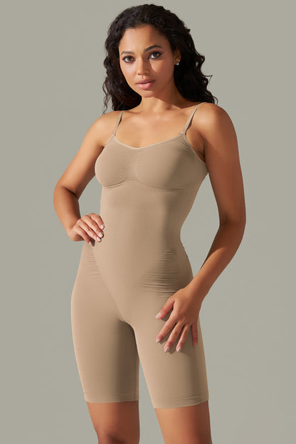 Spaghetti Strap Active Romper-Angel Casuals