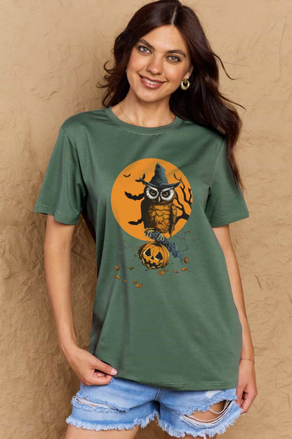 Simply Love Full Size Holloween Theme Graphic Cotton T-Shirt-Angel Casuals