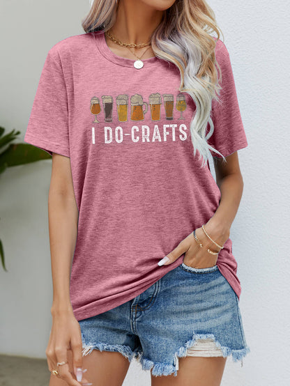 I DO CRAFTS Round Neck T-Shirt-Angel Casuals