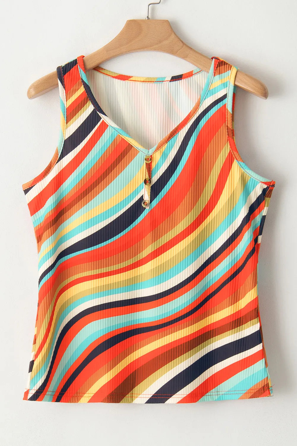 Color Block Round Neck Tank-Angel Casuals