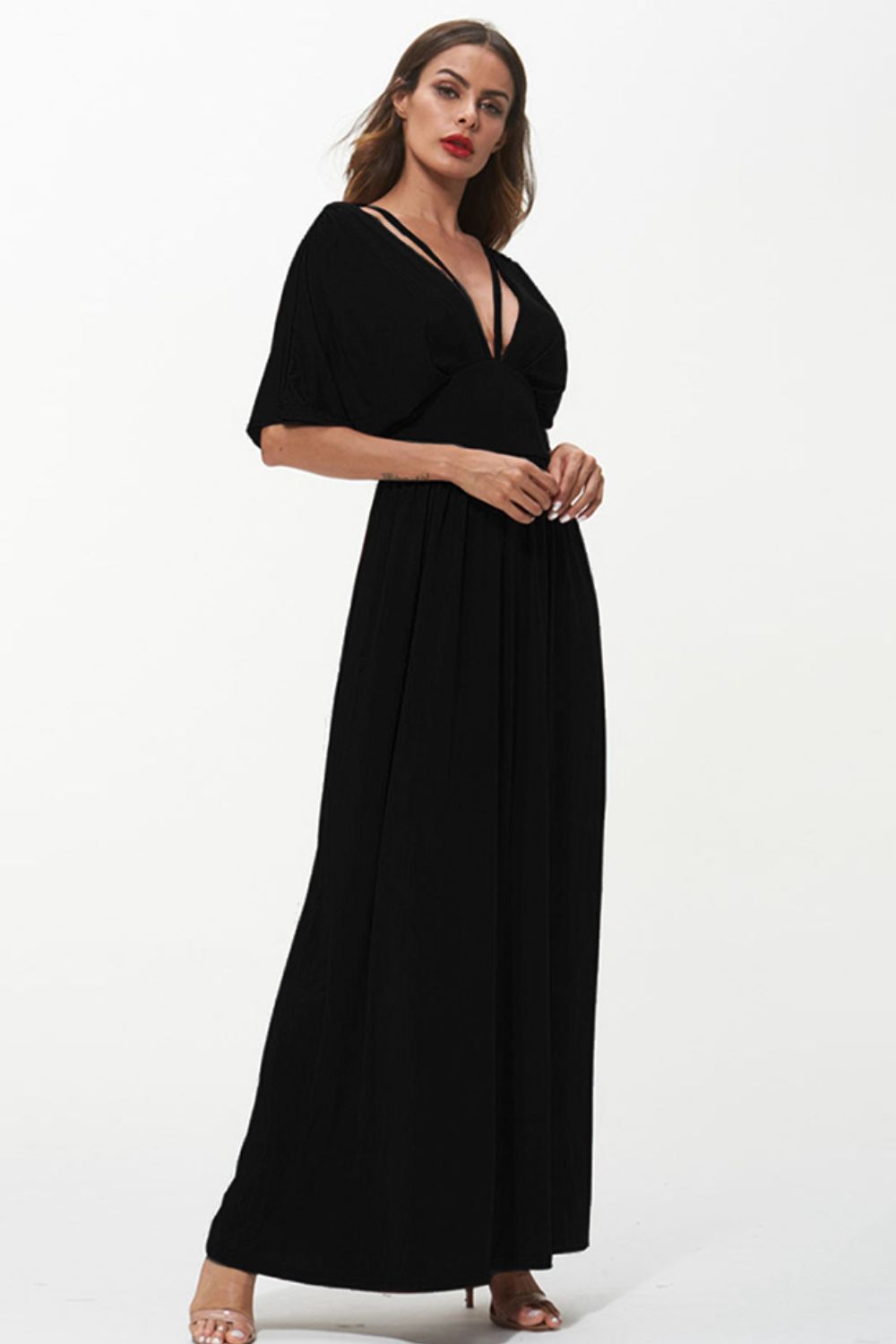 Strappy Neck Maxi Dress-Angel Casuals