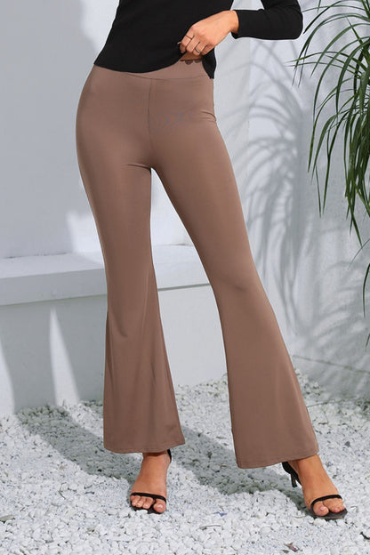 High Waist Long Flare Pants-Angel Casuals