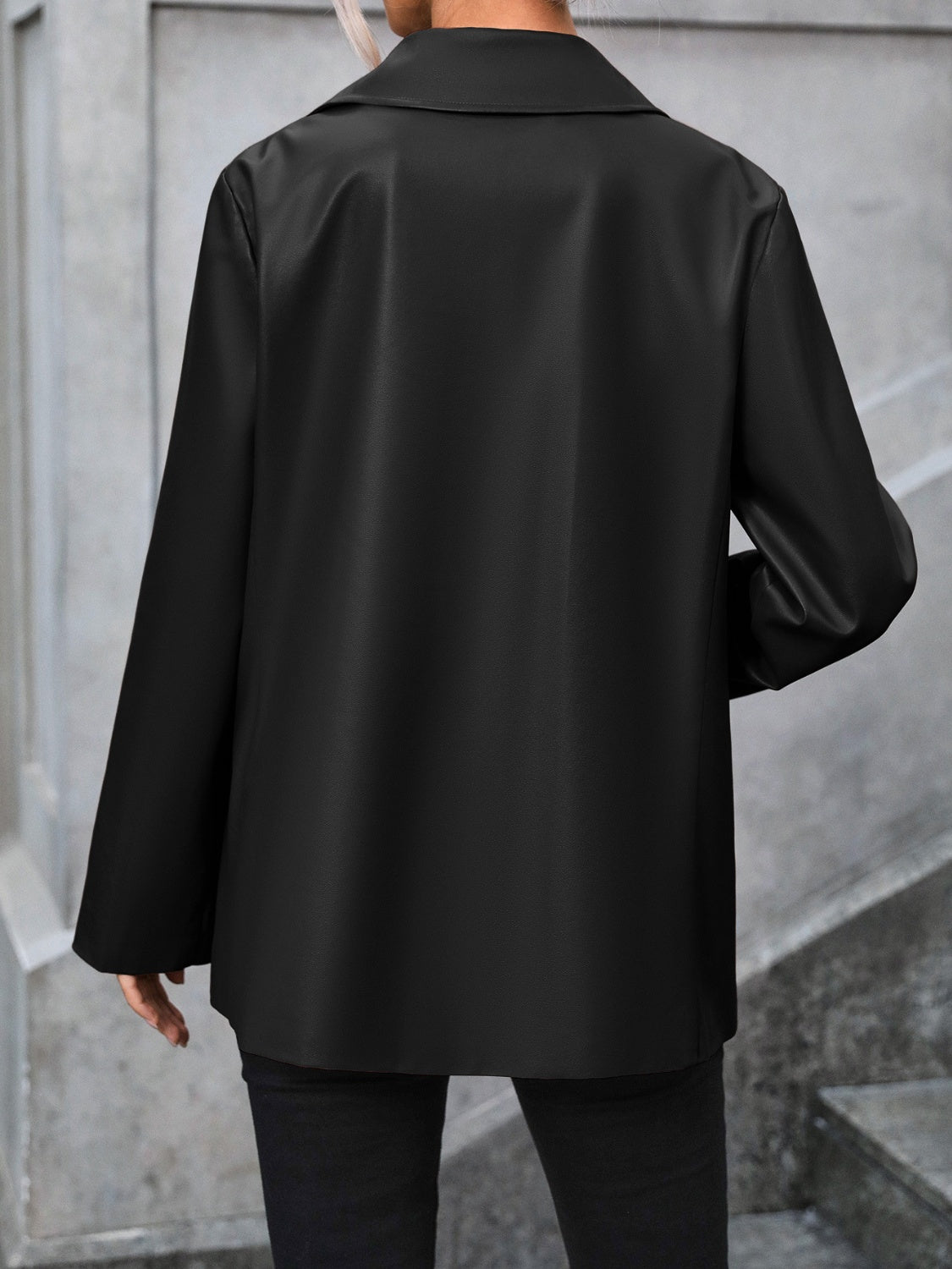 Ivy Lane Pocketed Button Up Collared Neck Blazer-Angel Casuals