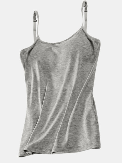 Scoop Neck Adjustable Strap Cami-Angel Casuals