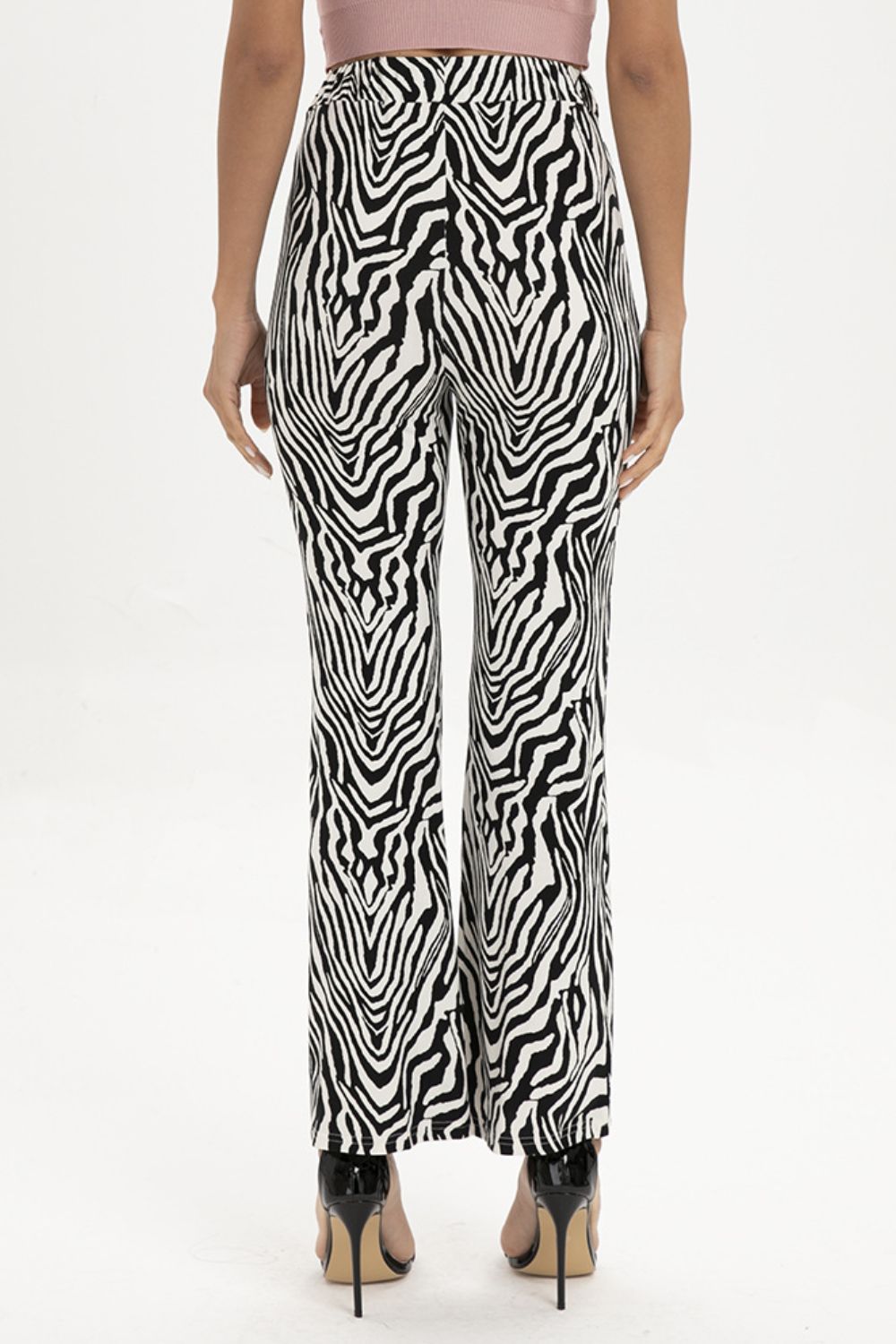 Zebra Print Straight Leg Pants-Angel Casuals