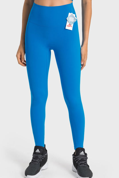 High-Rise Wide Waistband Yoga Leggings-Angel Casuals