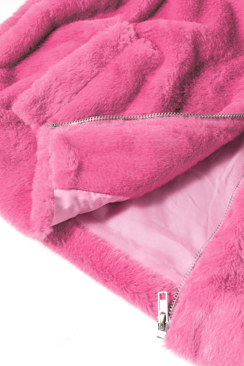 Fringed Zip Up Fleece Jacket-Angel Casuals