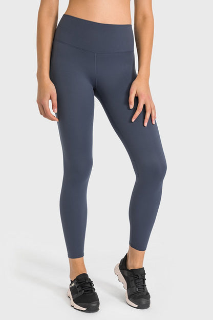 High Waist Ankle-Length Yoga Leggings-Angel Casuals