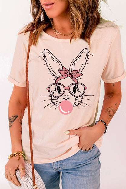 Rabbit Graphic Easter Tee Shirt-Angel Casuals