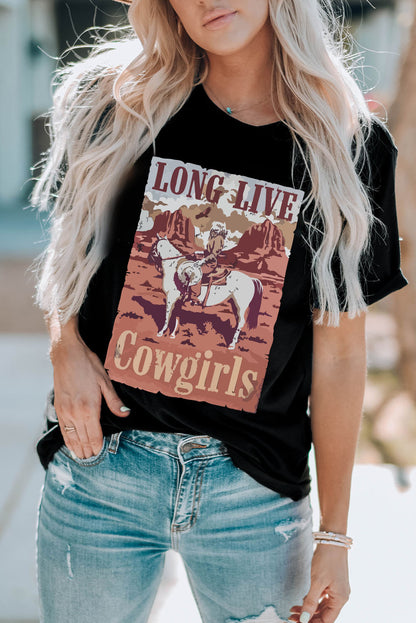 LONG LIVE COWGIRLS Graphic Tee-Angel Casuals