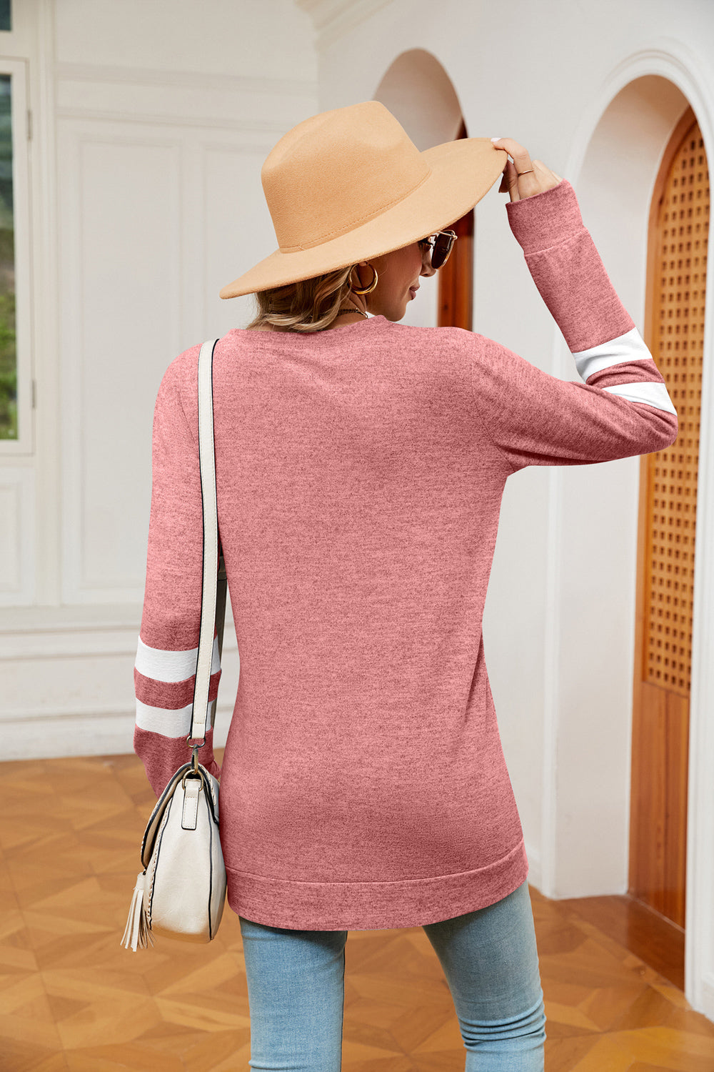 Round Neck Long Sleeve Top-Angel Casuals