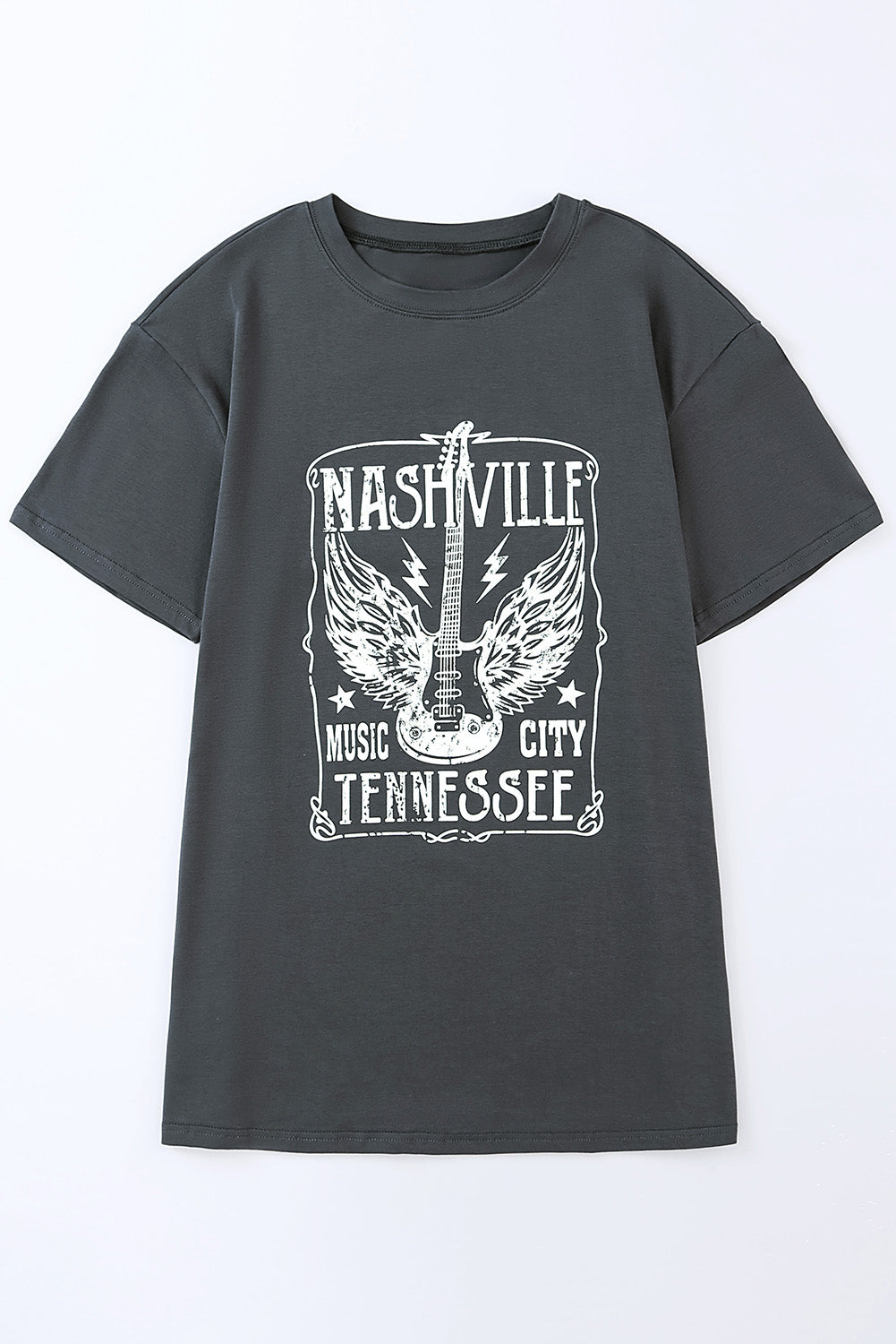 NASHVILLE MUSIC CITY TENNESSEE Graphic T-Shirt-Angel Casuals