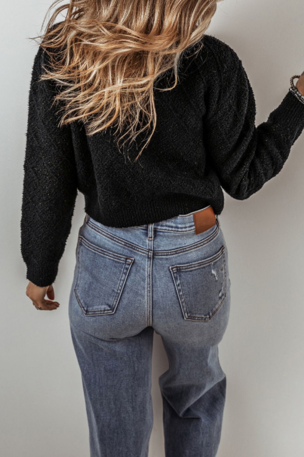 Round Neck Button Up Long Sleeve Cardigan-Angel Casuals