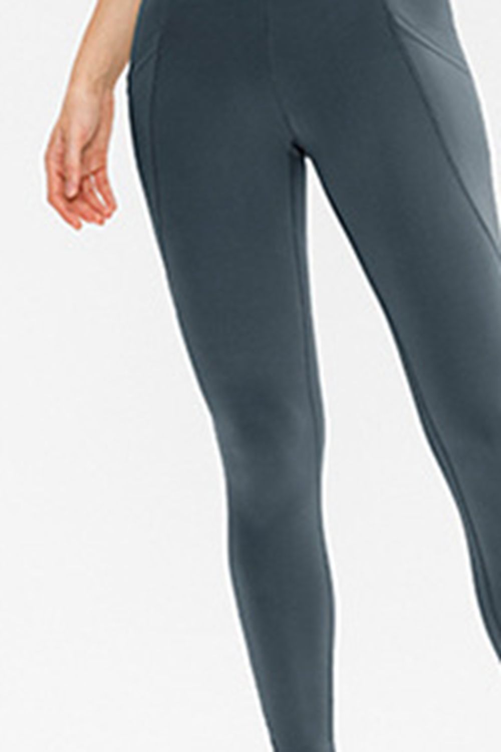 Slim Fit Long Active Leggings with Pockets-Angel Casuals