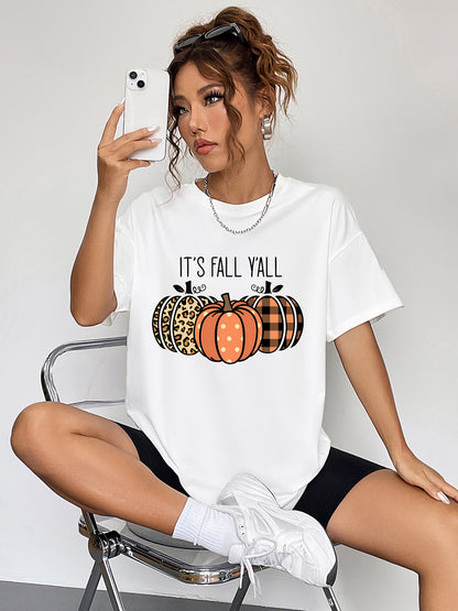 IT'S FALL Y'ALL Graphic T-Shirt-Angel Casuals