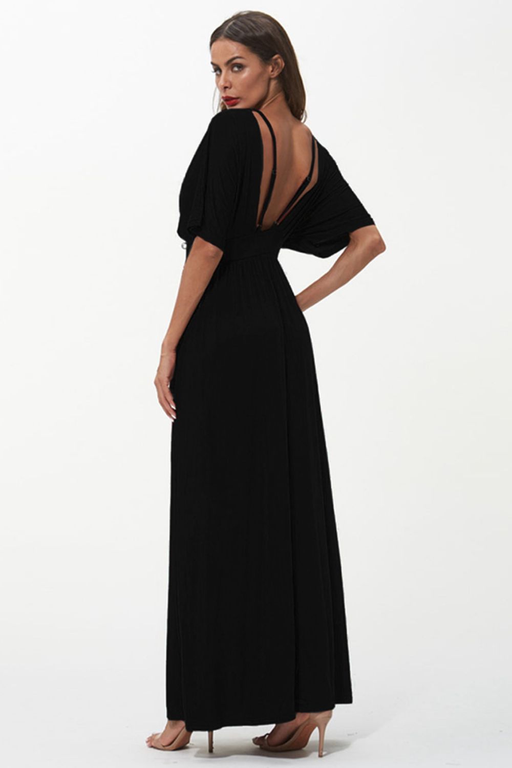 Strappy Neck Maxi Dress-Angel Casuals