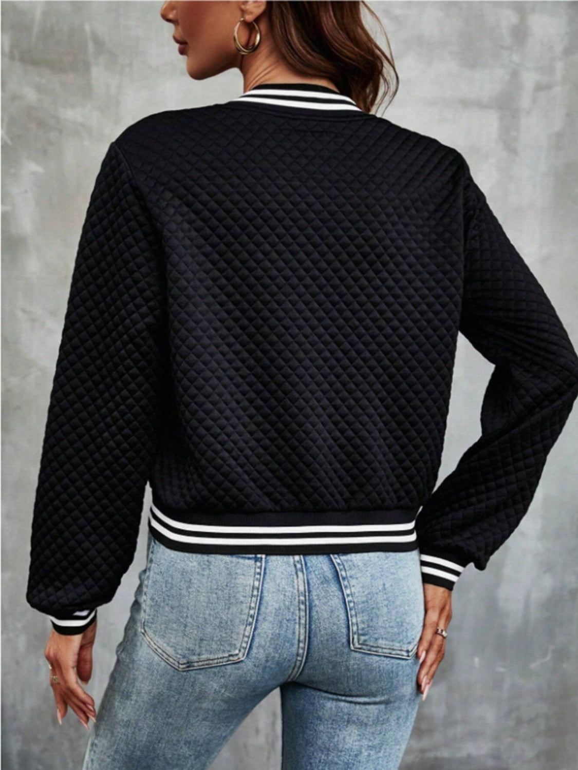 Zip Up Long Sleeve Jacket-Angel Casuals