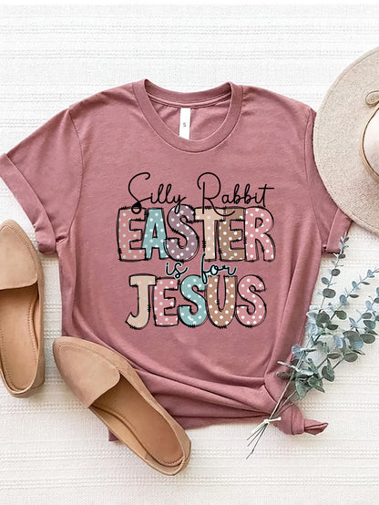 Letter Graphic Round Neck Short Sleeve T-Shirt-Angel Casuals
