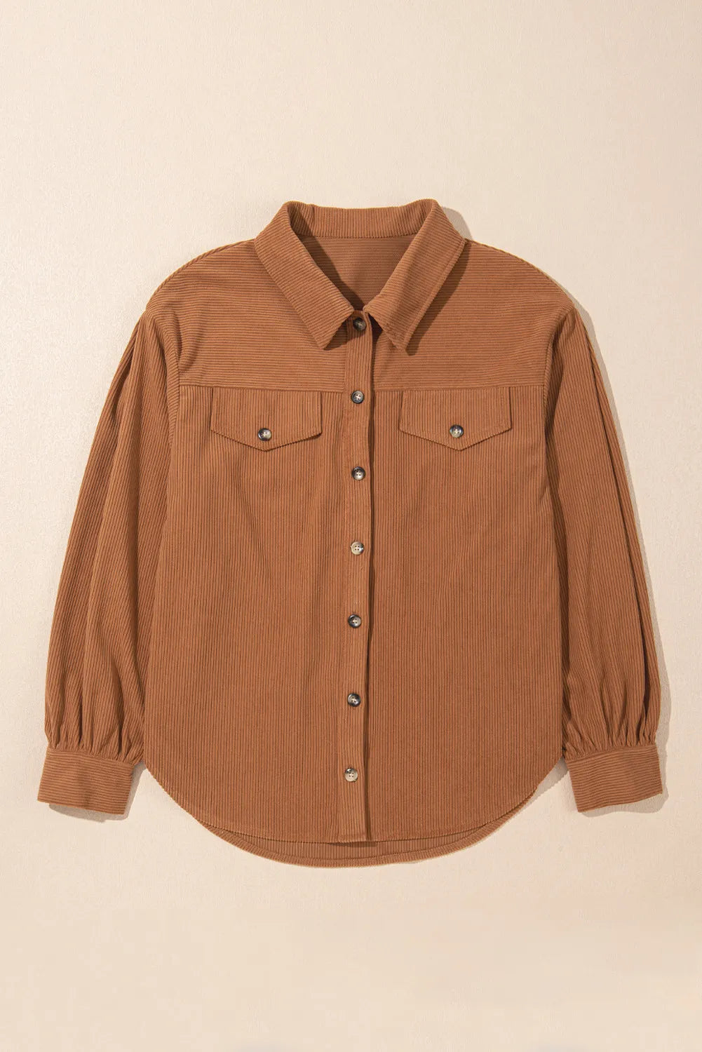 Decorative Pocket Flap Button Up Jacket-Angel Casuals