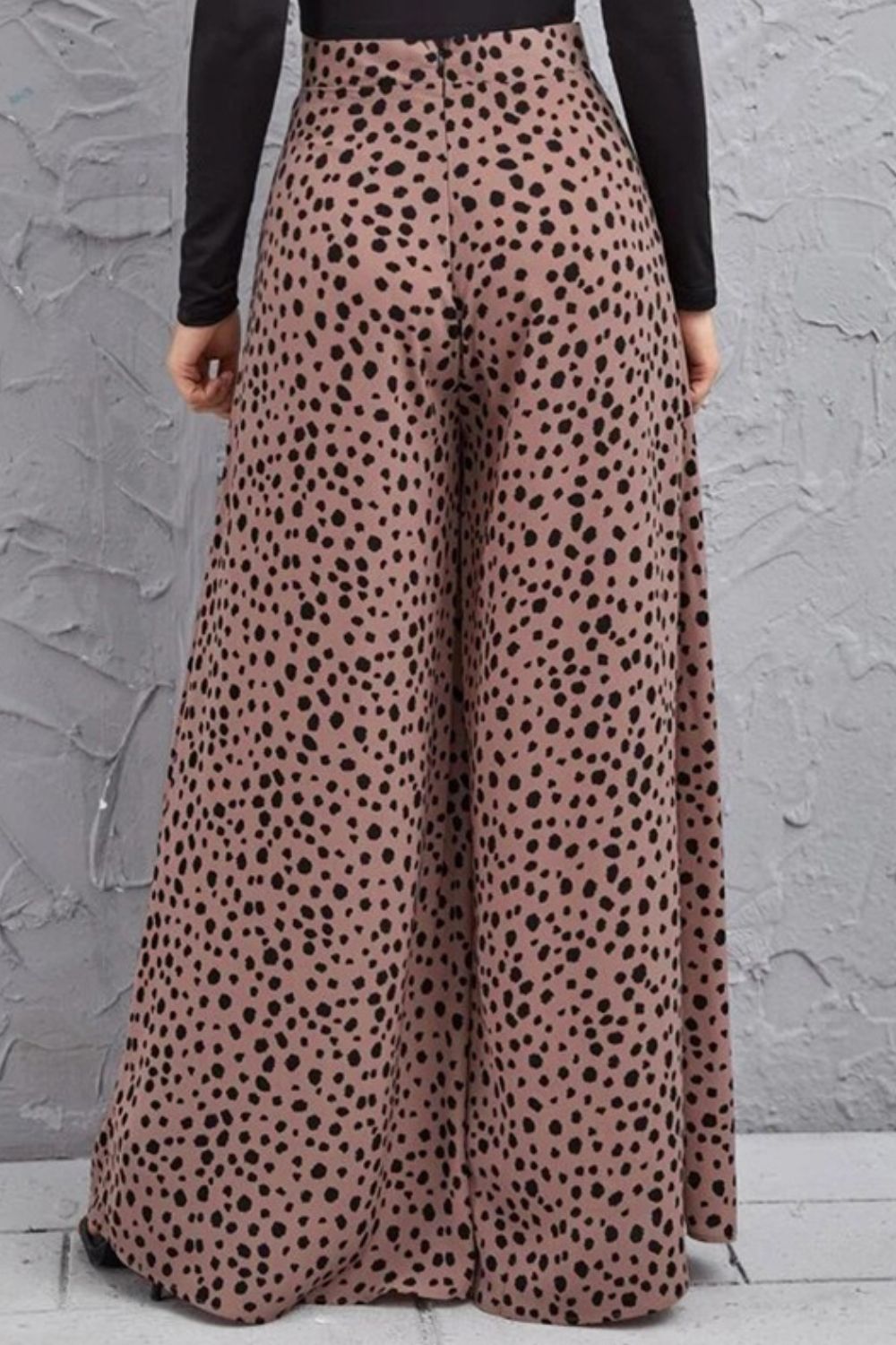 Animal Print High-Rise Culottes-Angel Casuals