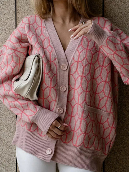 Button Up Long Sleeve Cardigan-Angel Casuals