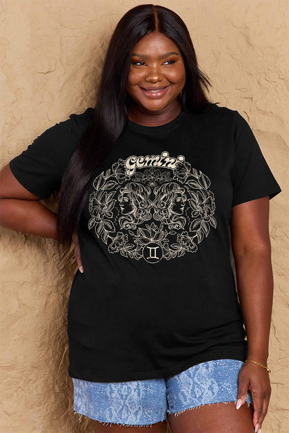 Simply Love Full Size GEMINI Graphic T-Shirt-Angel Casuals