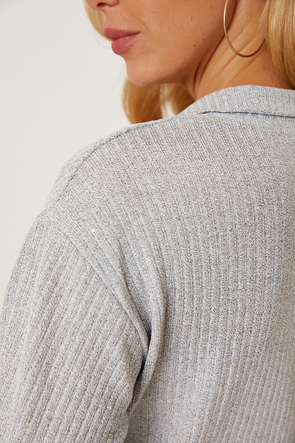 Collared Neck Dropped Shoulder T-Shirt-Angel Casuals