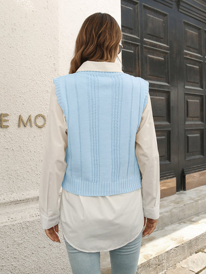 Urban Style V-Neck Sweater Vest-Angel Casuals