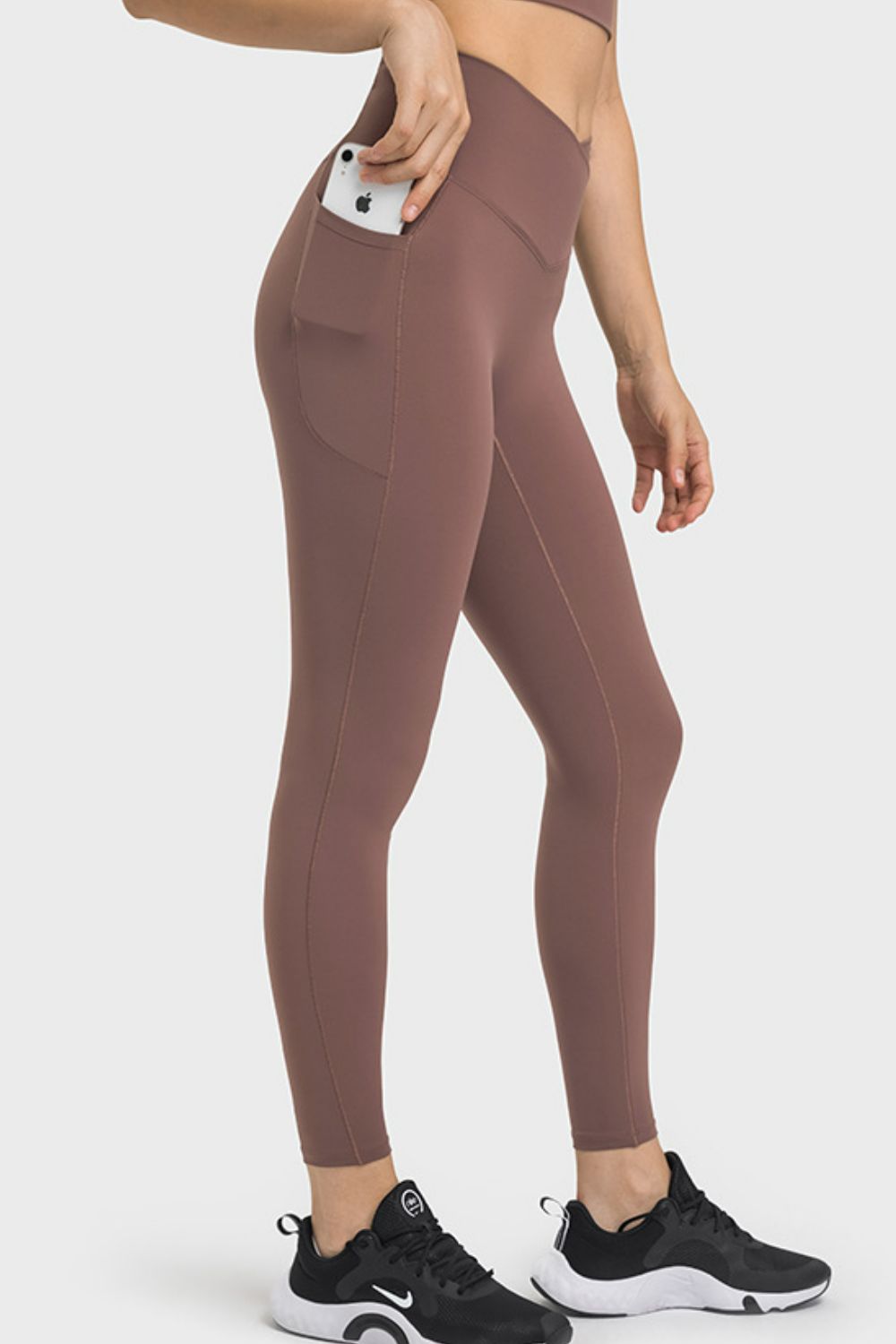 V-Waist Yoga Leggings with Pockets-Angel Casuals