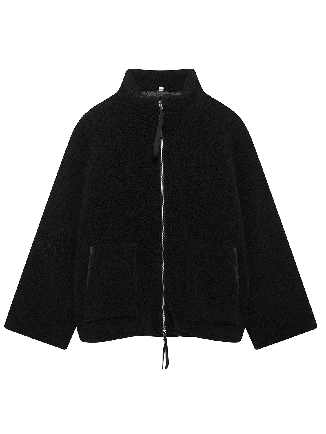 Turtleneck Zip Up Long Sleeve Plush Jacket-Angel Casuals