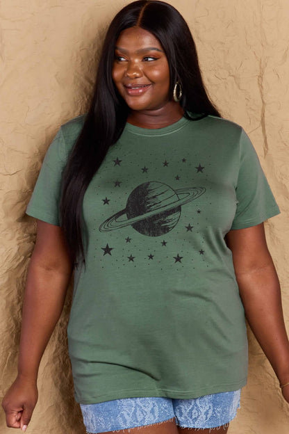 Simply Love Full Size Planet Graphic Cotton T-Shirt-Angel Casuals