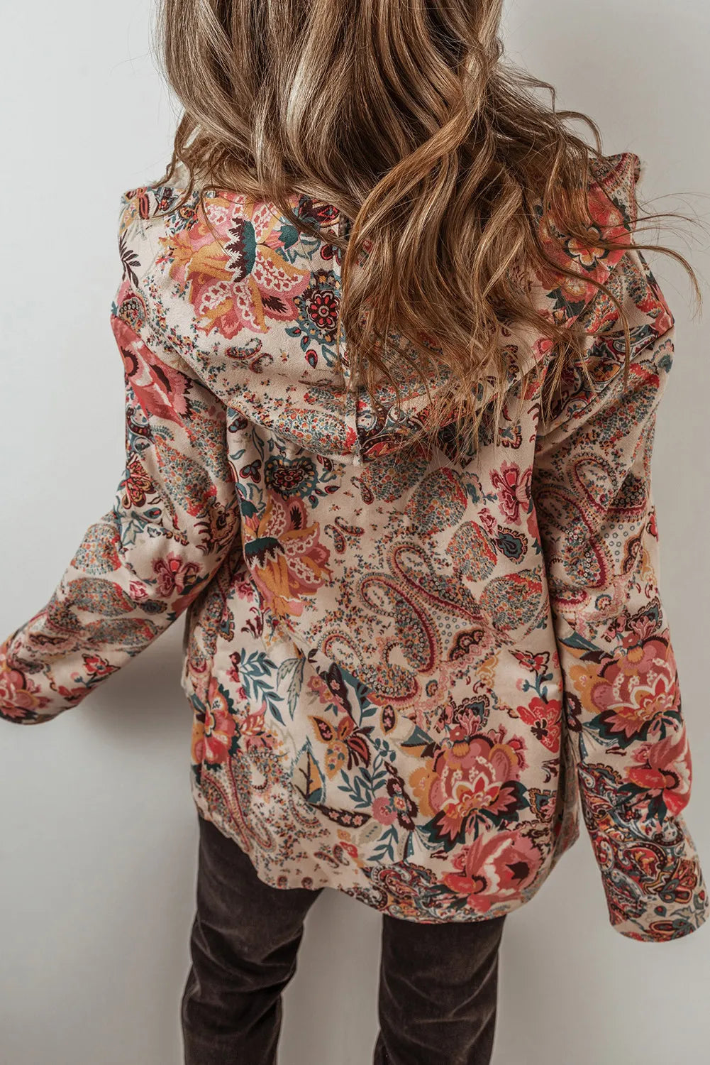 Printed Long Sleeve Hooded Jacket-Angel Casuals