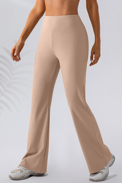 High Waist Straight Active Pants-Angel Casuals